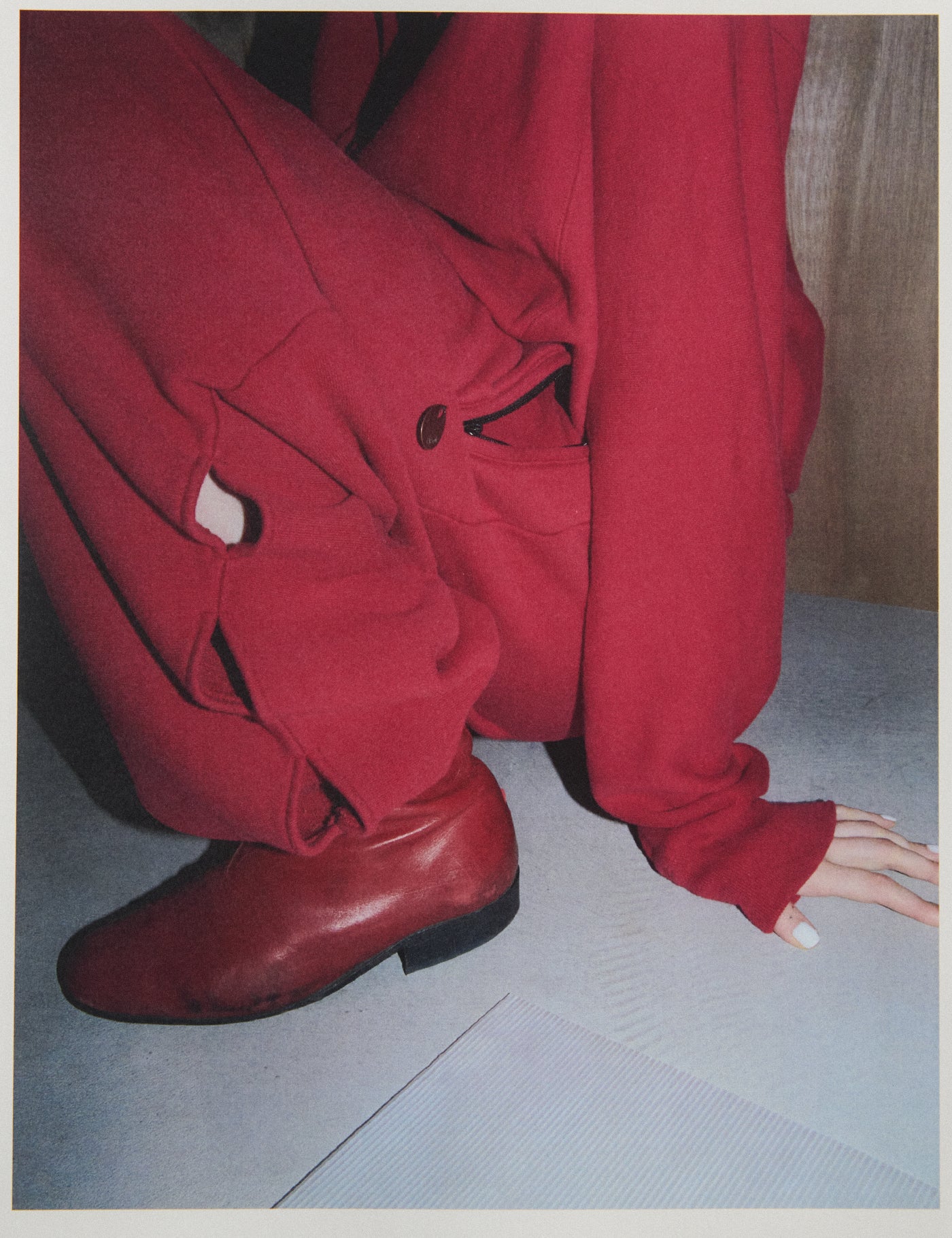 Accordion Breeze Sweat Pants - Red