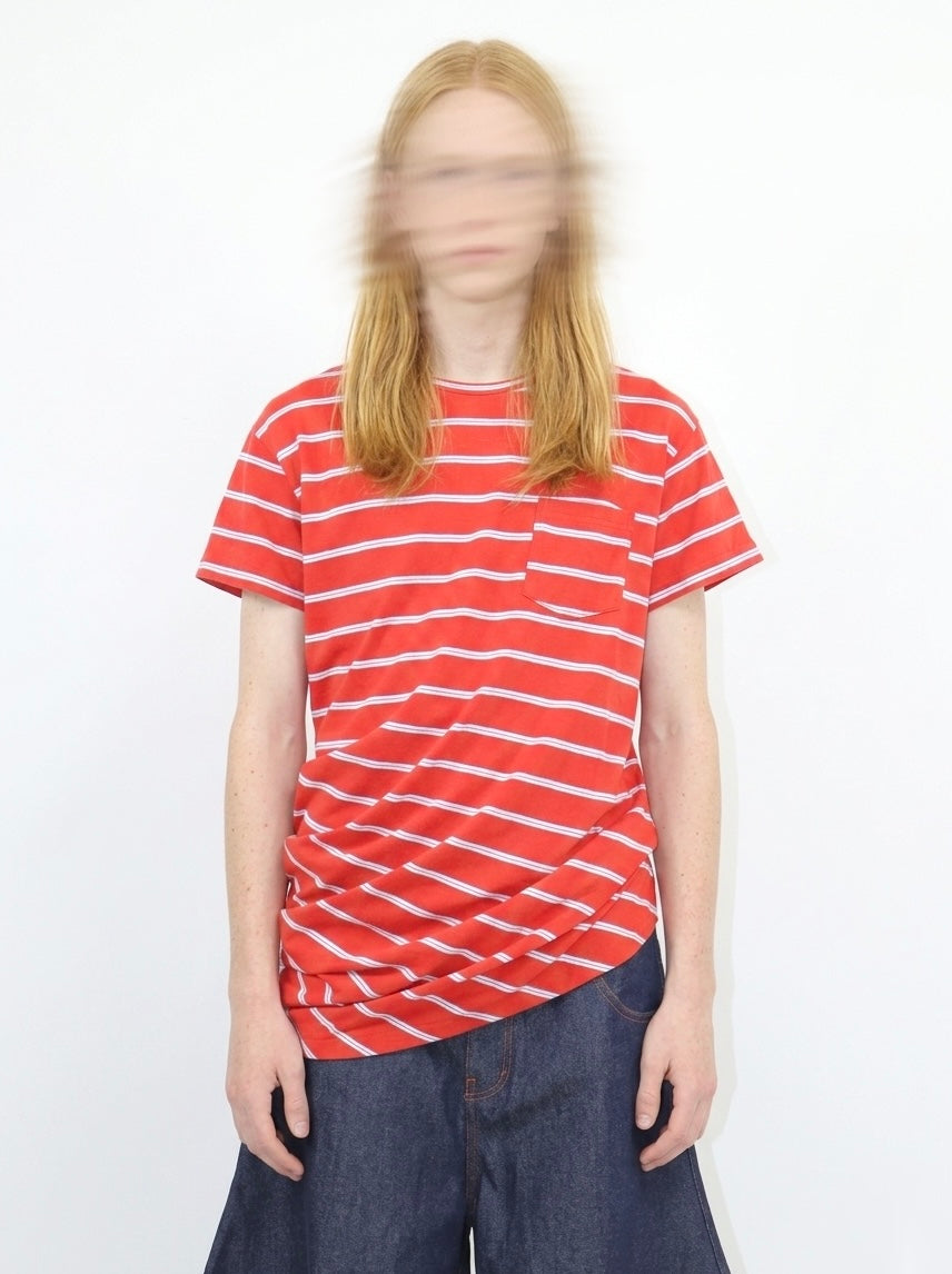 【新品・未使用】 NAM banana pocket tee ボーダーTシャツ Banana Pocket Tee St - Red – NAM