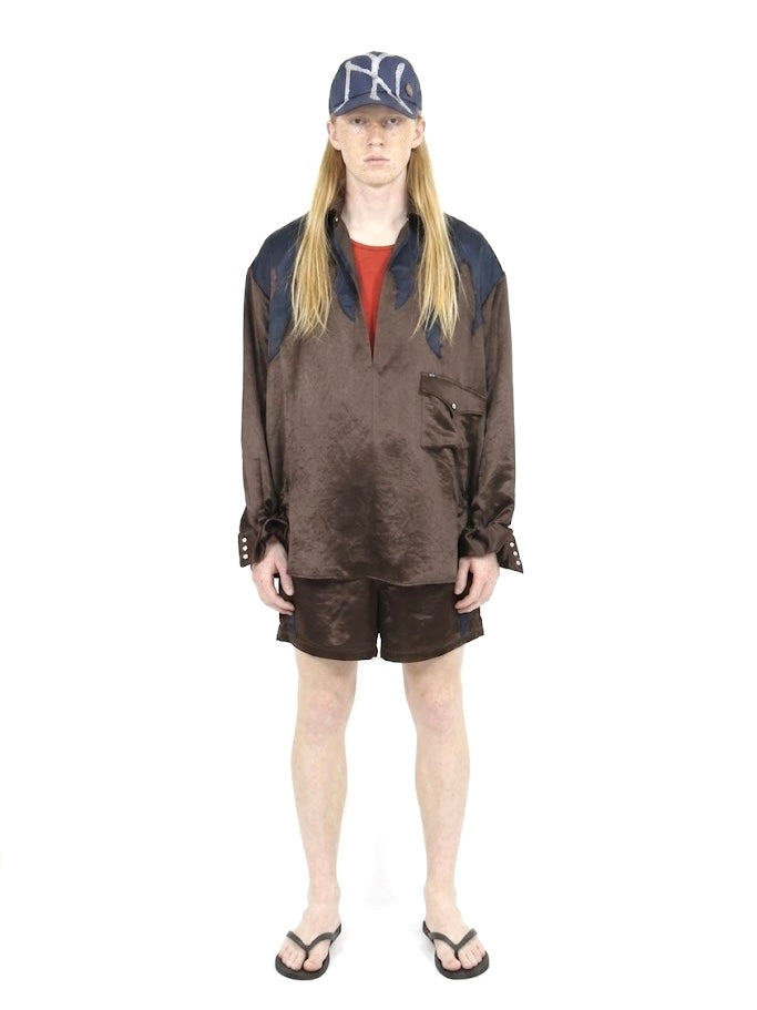 Bellows Skipper Shirts Fire - Chocolate