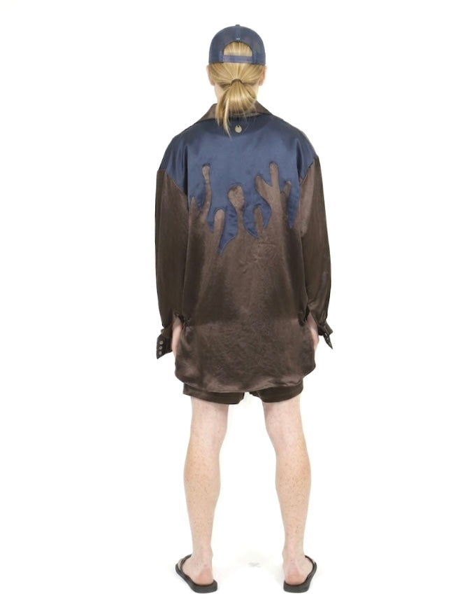 Bellows Skipper Shirts Fire - Chocolate