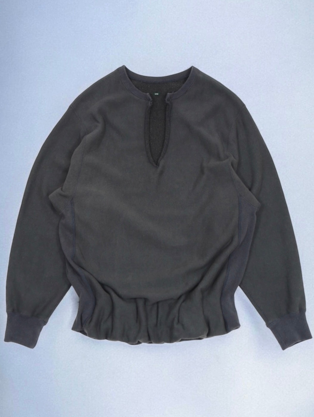 Accordion Worn Neck Sweat - Shadow